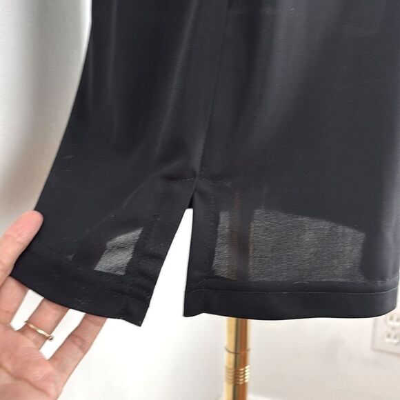 Vintage La Belle Black Babydoll Slip Mini Dress 7 Y2K 90s Streetwear Timeless - Picture 7 of 9